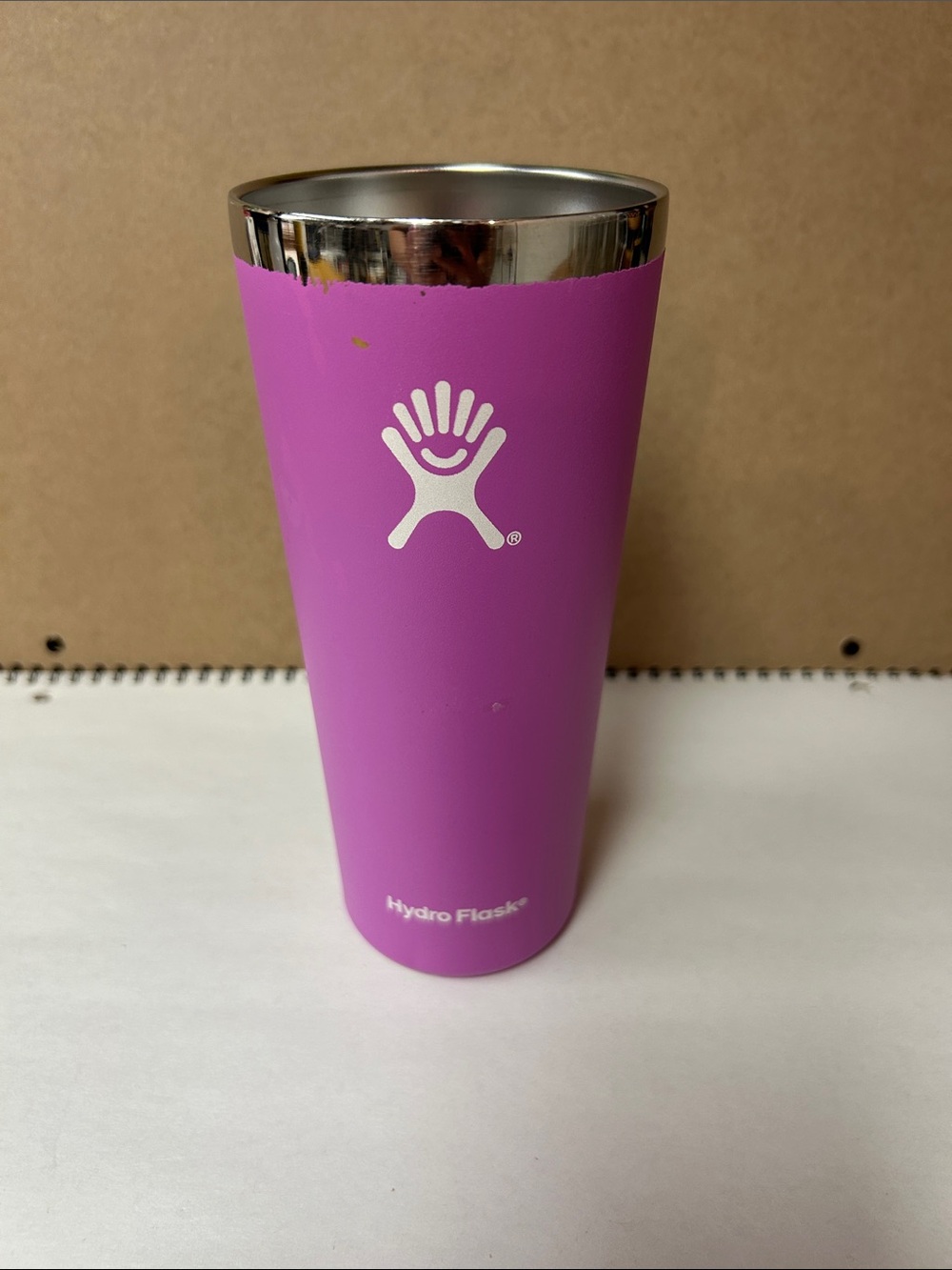 Hydro Flask Purple-Pink Insulated Tumbler with Stainless Rim